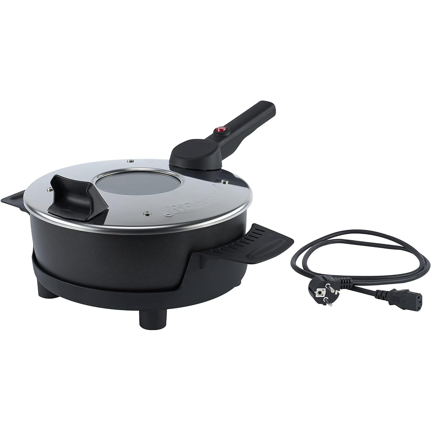 Remoska Multifunktionspfanne, Tischgrill, Silber, Schwarz