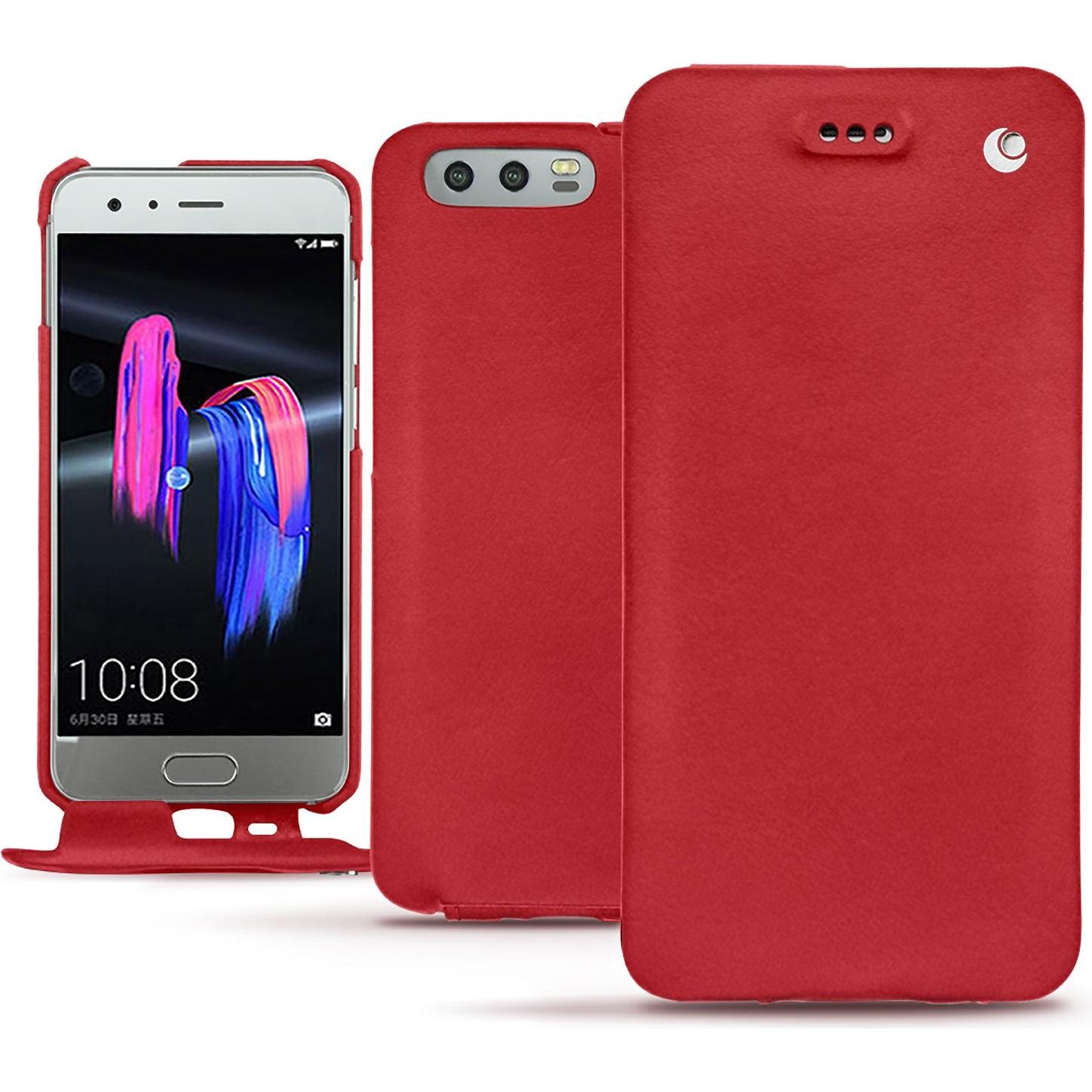 Noreve Lederschutzhülle vertikal (Honor 9), Smartphone Hülle, Rot