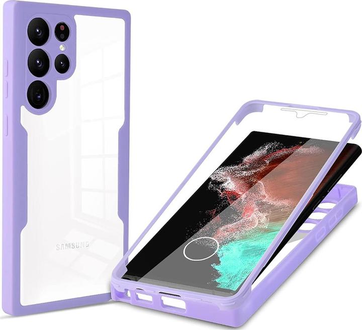 Productafbeelding Techsuit - ColorVerse 360 Series + Screen Protector - Samsung Galaxy S22 Ultra 5G - Purple (Samsung Galaxy S22 Ultra (5G))