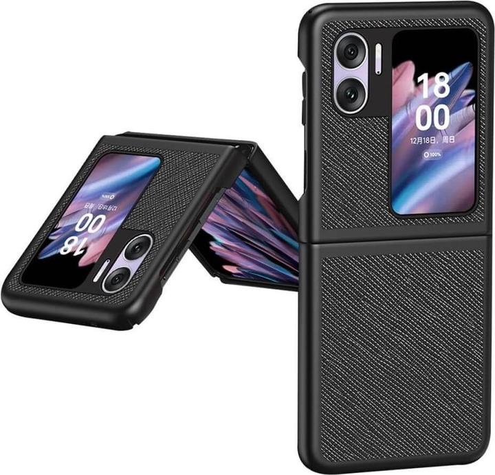 Produktbild Cover-Discount OPPO Find N2 Flip - Cross Textur Schutzcase schwarz (Oppo Find N2 Flip)