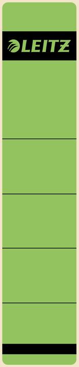 Leitz Map rugetiket, 39 x 192 mm, kort, smal, groen geschikt voor standaard en hard karton
