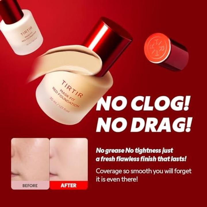 Actual product image TirTir Mask Fit Red Foundation Long Lasting Flawless Coverage Energy Essence (Ivory)