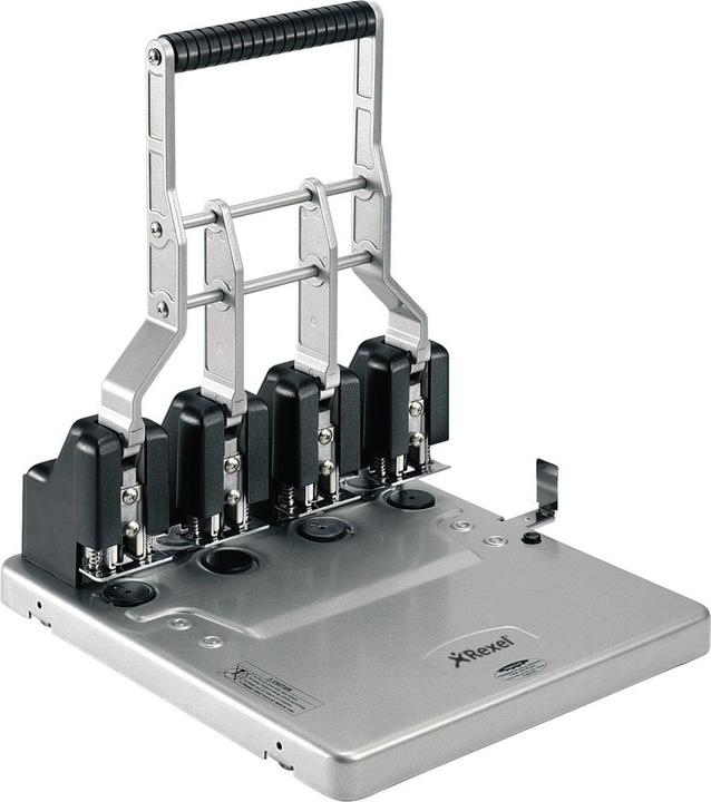 Produktbild Rexel Vierfachlocher HD4150, schwarz-silber Stanzleistung: 150 Blatt, aus Metall, Anschlagschiene aus