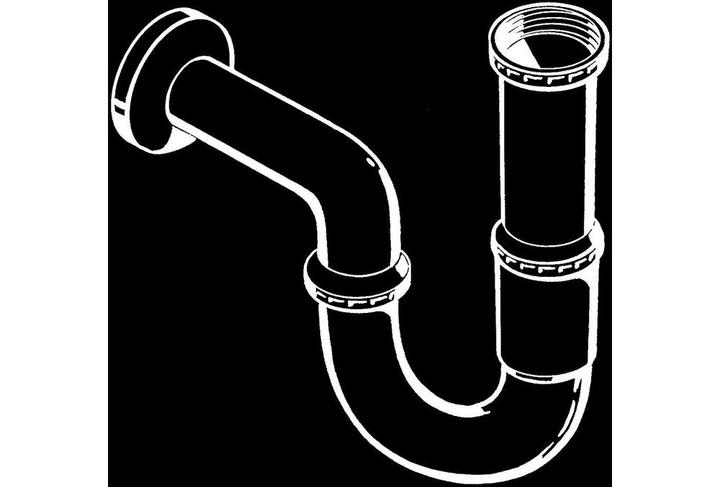 Actual product image hansgrohe HG tube siphon installation-friendly chrome (Tube siphon, 1 1/4")