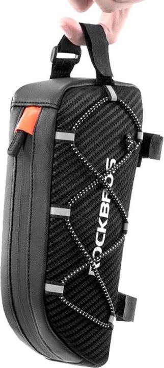 Actual product image Rockbros 039BK bicycle frame bag 1 l with braid - black (1 l, Frame bag)