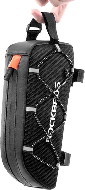 Actual product image Rockbros 039BK bicycle frame bag 1 l with braid - black (1 l, Frame bag)