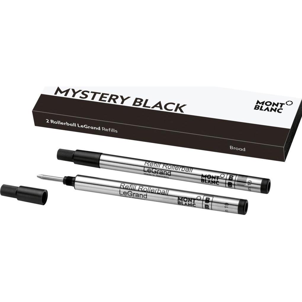 Montblanc, Ersatzpatrone, Patrone B 128226 mystery black 2 Stück (Ersatzmine, Schwarz, 0.60 mm)