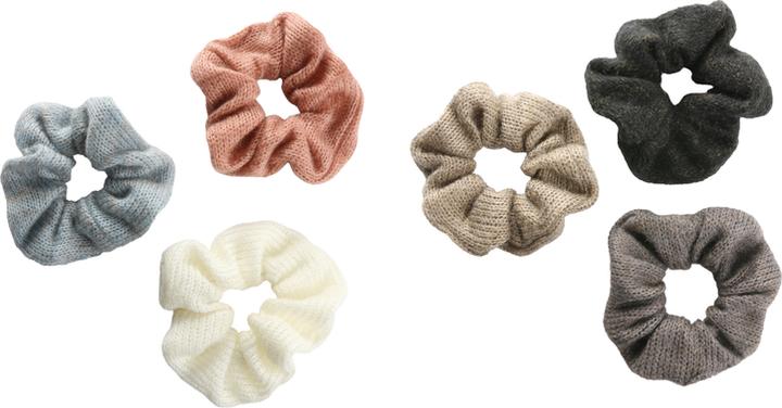 Immagine prodotto Trisa Scrunchy a maglia nero, grigio, marrone 3 pezzi. (Elastico per capelli)