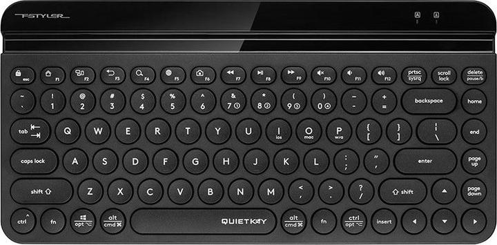 A4Tech Wireless Keyboard FSTYLER FBK30 Black 2.4GHz+BT (Silent) (US, Wireless)