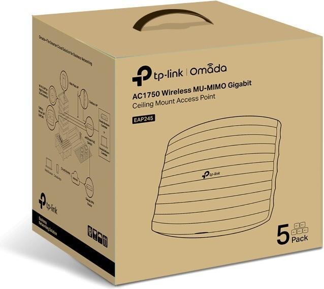Productafbeelding TP-Link Toegangspunt EAP245 5 stuks (1750 Mbit/s)