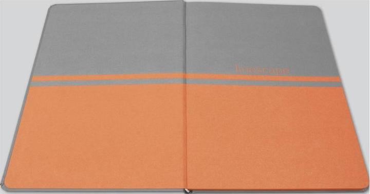 Image du produit Sigel Notizbuch A5 Linescape hellgrau/orange (A5, Quadrillé, Couverture rigide)
