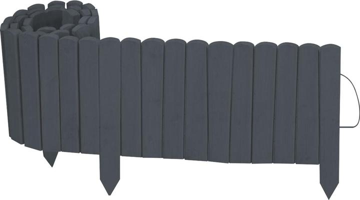 Produktbild Natura Punto Beetumrandung aus Holz, Beeteinfassung dunkelgrau, 200 x 20/35 cm