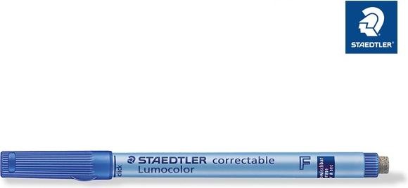 Produktbild Staedtler Lumocolor F correctable (Blau, 0.60 mm, 1 x)