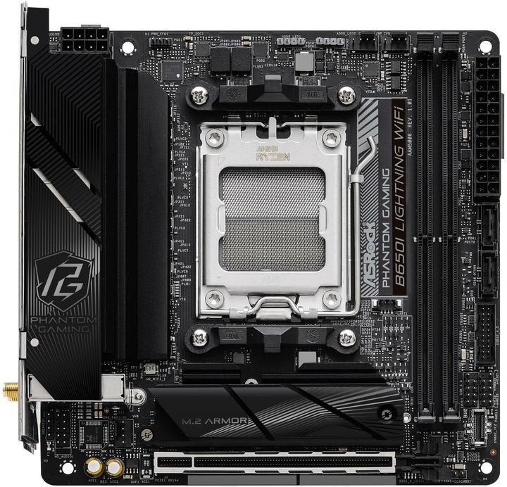 Actual product image AsRock B650I Lightning WiFi AM5 mITX HDMI DDR5 retail (AM5, AMD B650, Mini-ITX)
