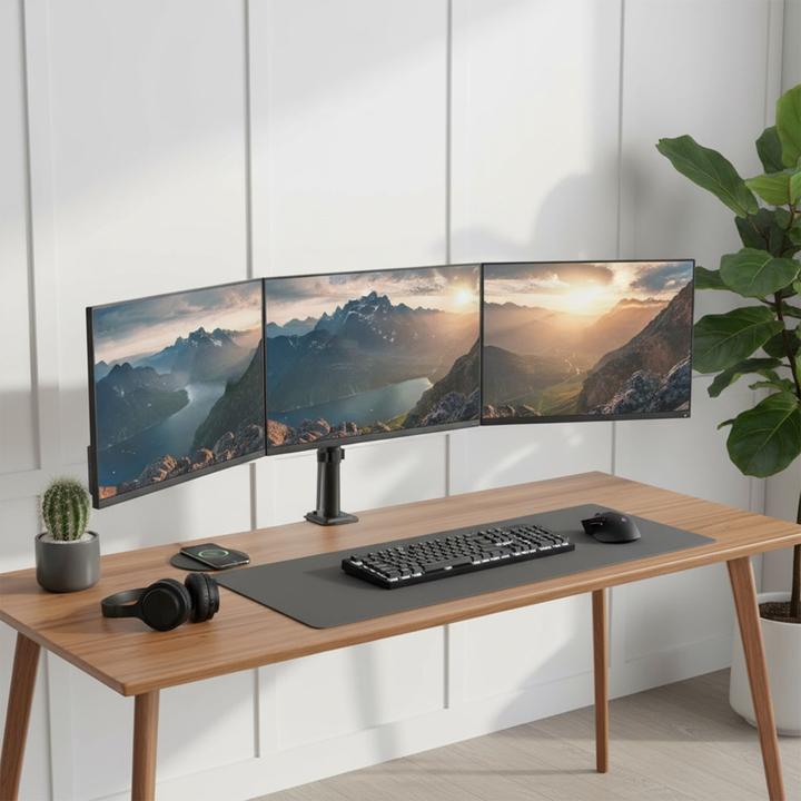 Actual product image Maclean Halterung für 3 Maclean-Monitore Gasfeder 17 -27 2-8kg schwarz MC-137 (27", 8 kg)