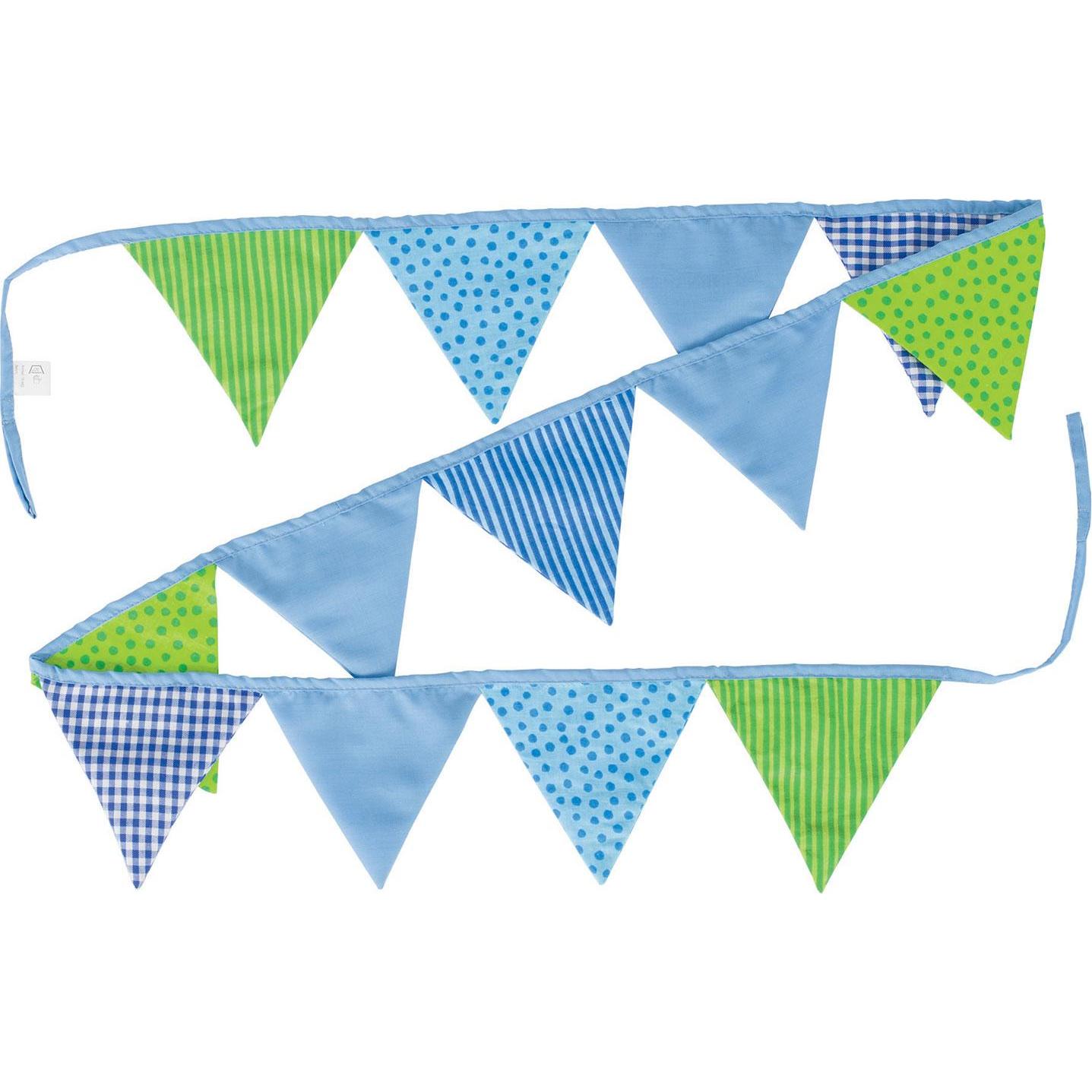 Goki Baumwolle Bunting Blau / Grün