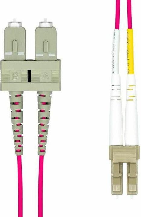 Actual product image ProXtend FO-LCSCOM4D-005 Fiber optic cable 5 m LC/UPC SC/UPC LSZH OM4 Purple (5 m)