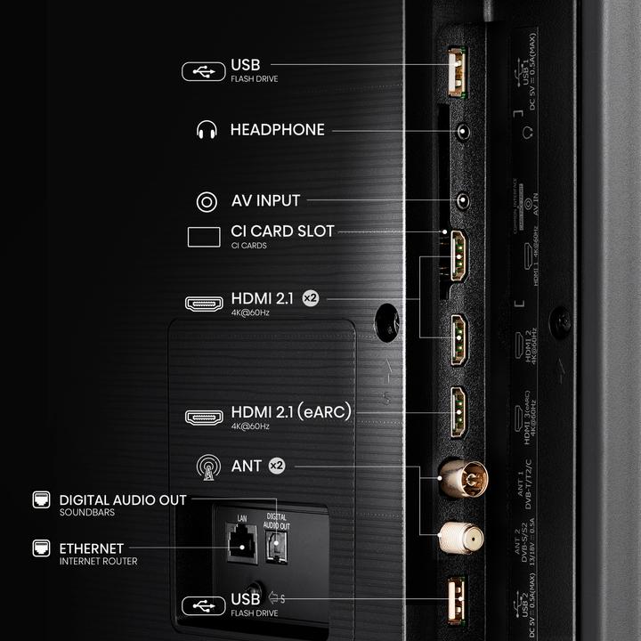 Produktbild Hisense TV 75U6NQ (189 cm (75 Zoll), schwarz/dunkelgrau, UltraHD/4K, Triple Tuner, Mini LED) (75", LED, 4K, 2024)