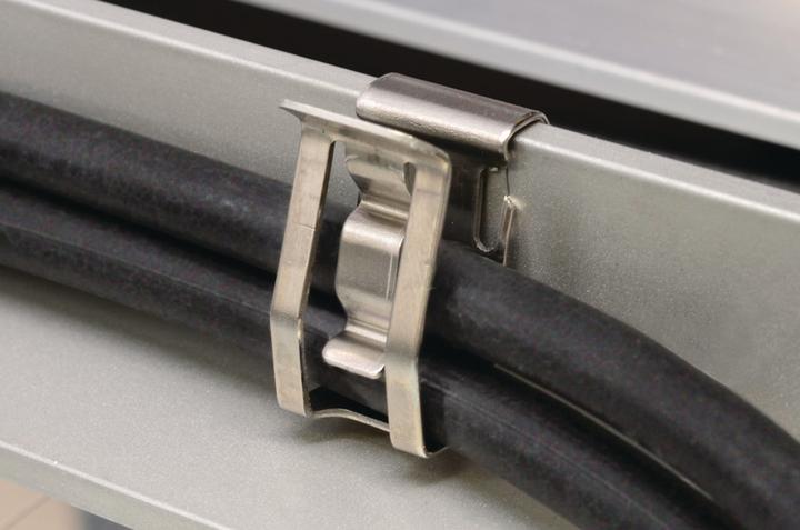 Actual product image HellermannTyton MSC2-SS304-ML (100) Edge clip 24x13mm stainless steel 151-00982 (Metal cable ties, 24.10 mm, 100 pcs.)