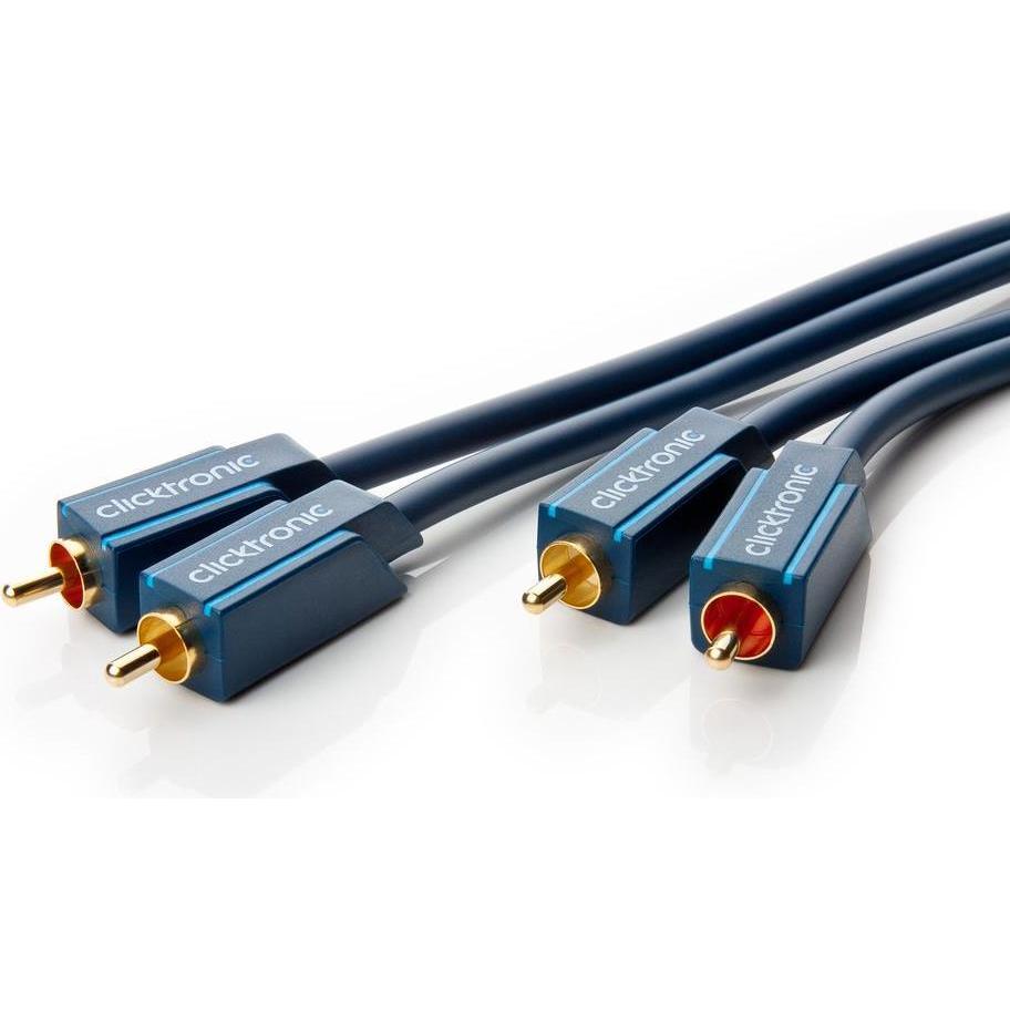 clicktronic Stereo-Audiokabel (3 m, Cinch), Audio Kabel