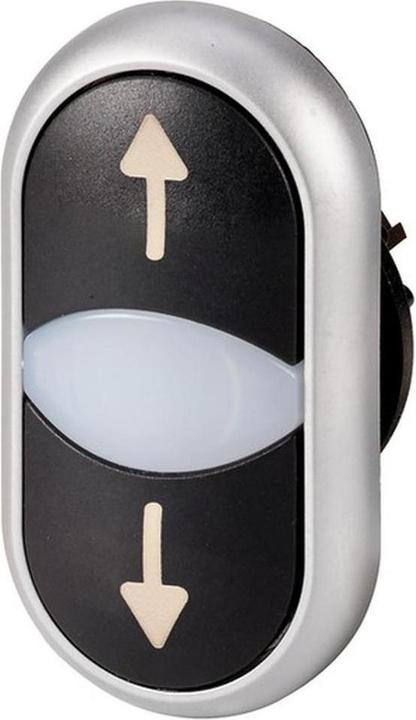Produktbild Eaton M22-DDL-S-X7/X7 216710 Doppeldrucktaste m.Leuchtm. sw/ws/sw