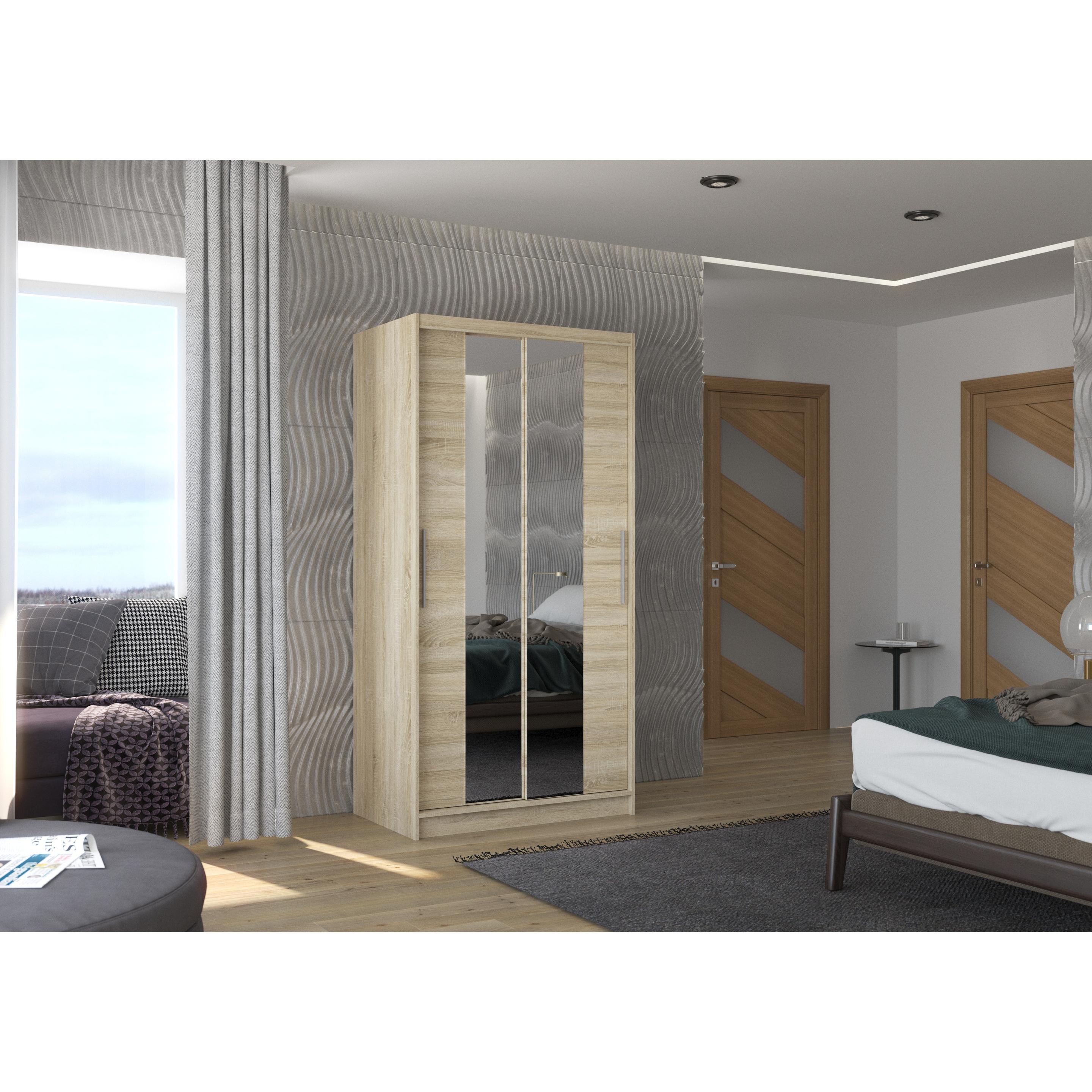 Thumbnail - ADRK Furniture, Kleiderschrank, Verspiegelter Schiebeschrank DRAGONIS 100