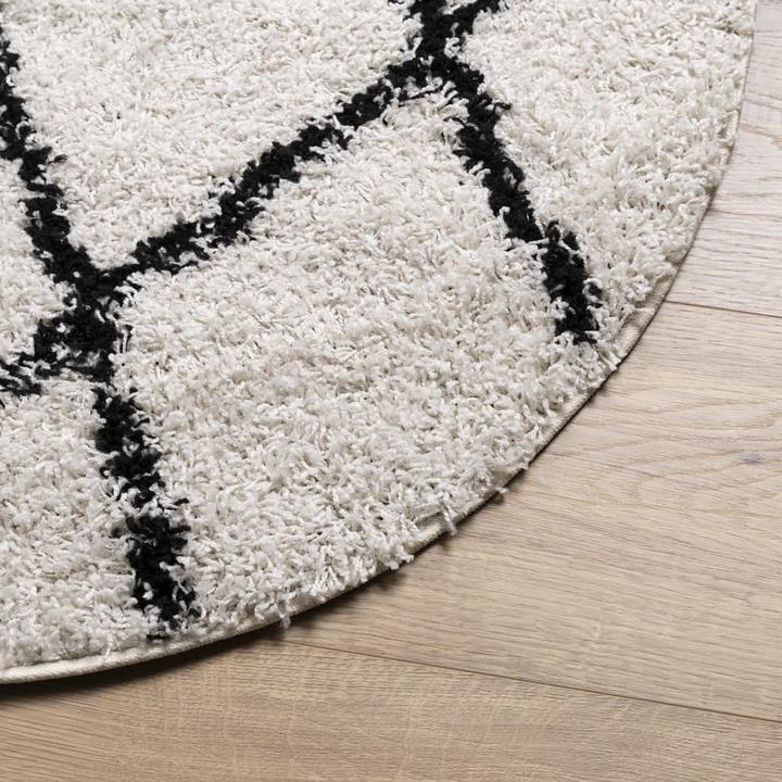 Actual product image vidaXL Shaggy high pile modern carpet Ø 240 cm (240 x 240 cm)