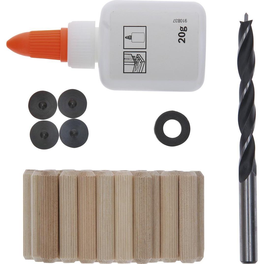 Bosch Professional Zubehör, Dübel, 32-tlg. Holzdübel-Set, 8 mm (32 Stk.)