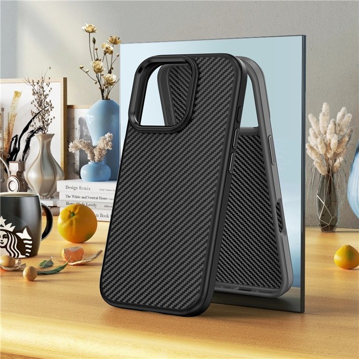Actual product image iPaky Carbon fibre optic case (Apple iPhone 16)
