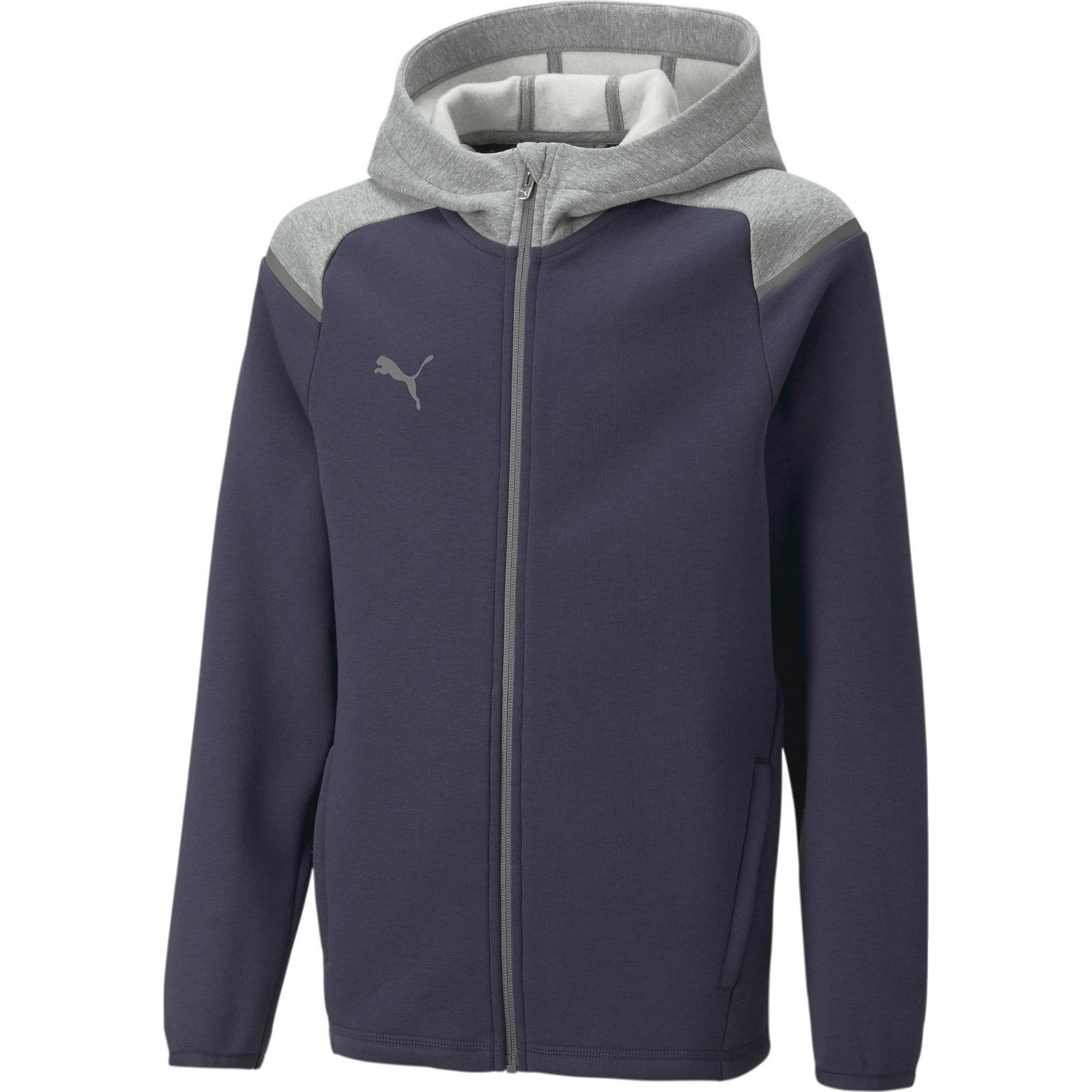 Puma, Jungen, Laufjacke, teamCUP Casuals Hooded Jkt Jr (152), Blau, 152