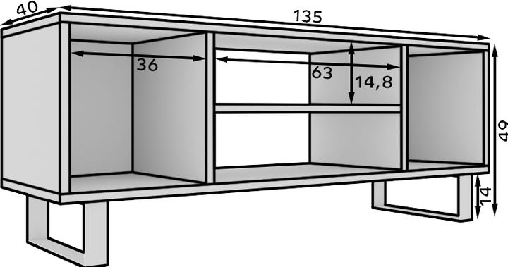Actual product image ADRK Furniture TV-Schrank Lorello 135 cm