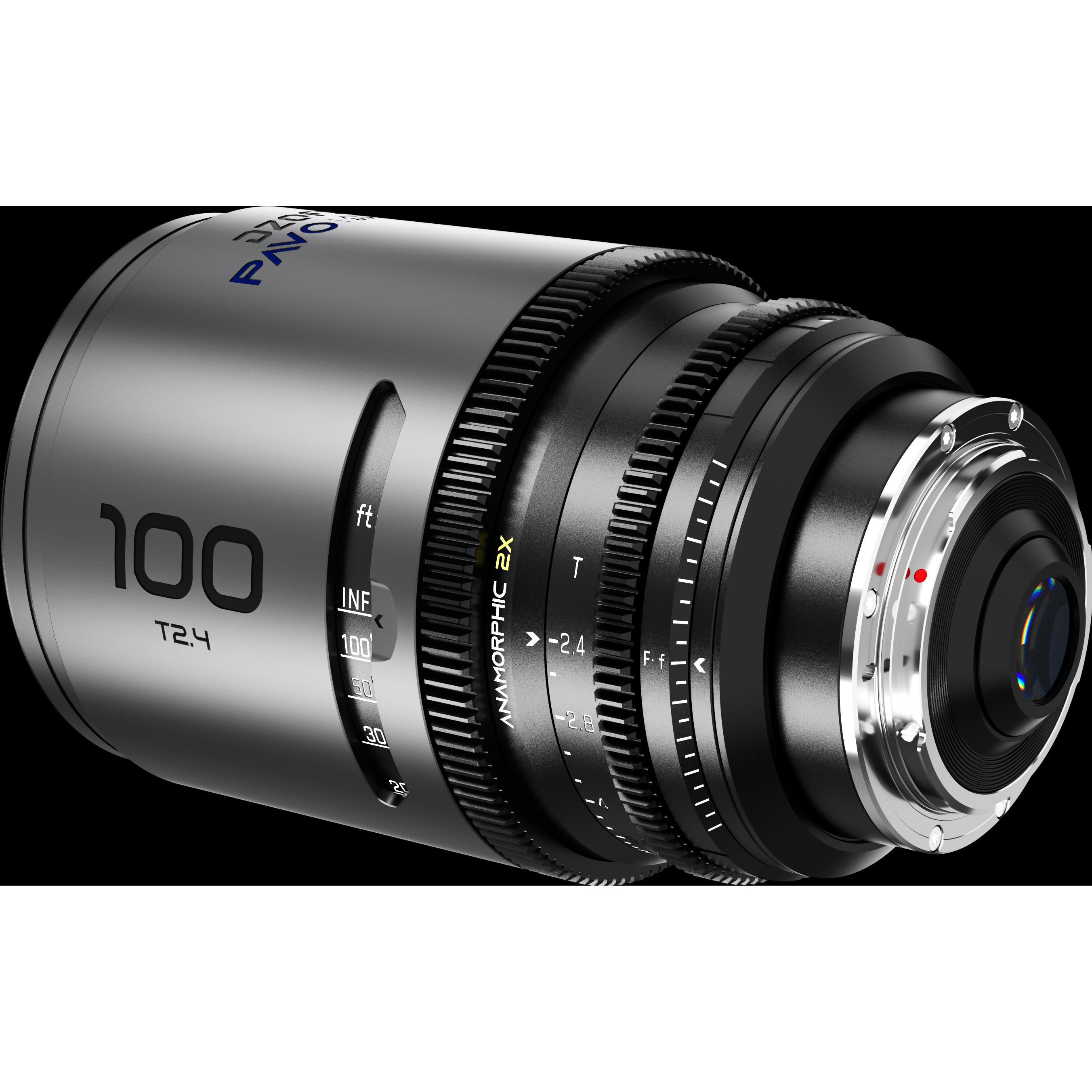 Dzofilm Pavo 2x Anamorphic 100mm T2.4 for PL/EF Mount (S35) imperial - Blue Coating (PL, APS-C / DX), Objektiv, Blau