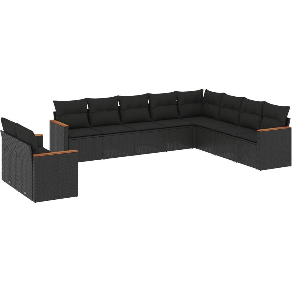 VidaXL, Gartenlounge, 10-tlg. Garten-Lounge-Set mit Kissen