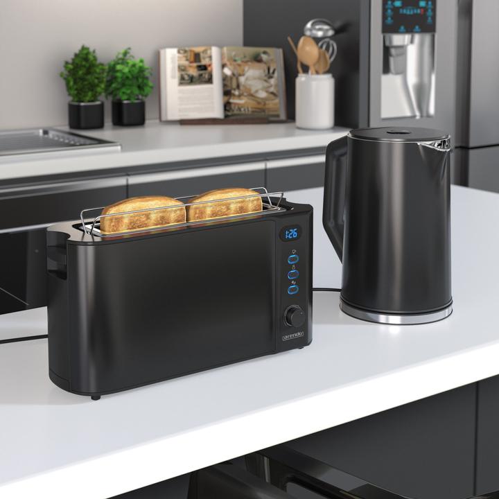 Image du produit Arendo Set de petit-déjeuner, bouilloire en acier inoxydable 1,5 l avec sélection de la température et (1.50 l)