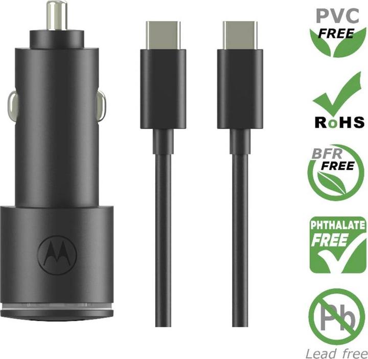 Actual product image Motorola TurboPower 45W car charger USB-A/USB-C
