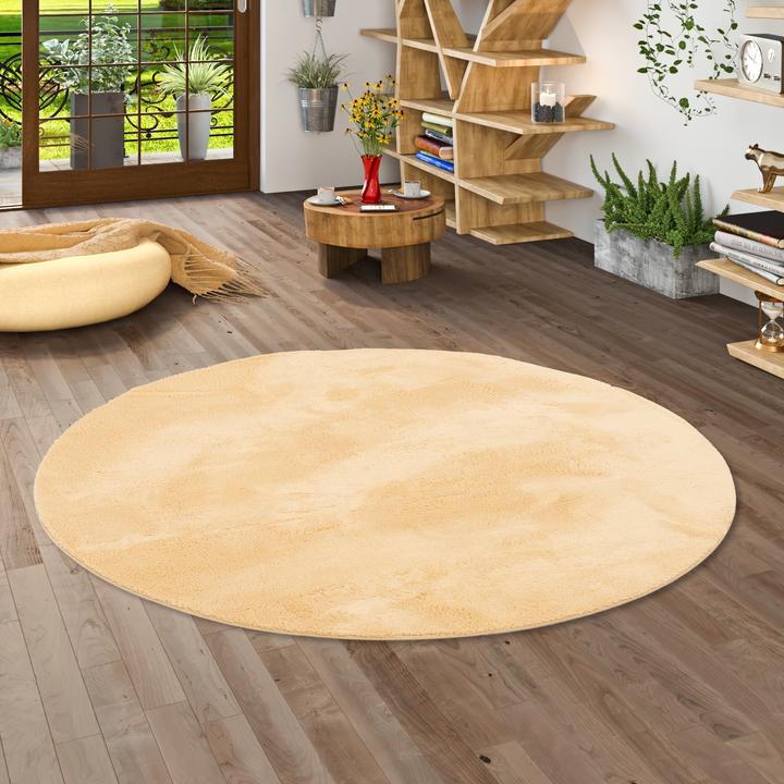 Actual product image Pergamon Luxury Super Soft Fur Rug Pearl Round (160 x 160 cm)