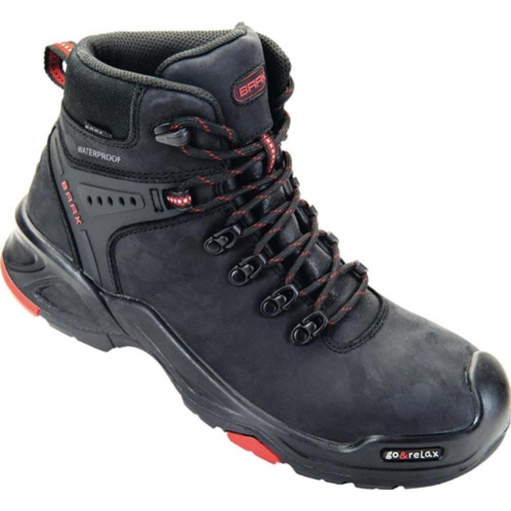 Thumbnail - Baak, Sicherheitsschuhe, Sicherheitsstiefel Bailey Grösse 44 schwarz/rot S3 SRC HRO WR EN ISO 20345 Rindleder (S3, 44)