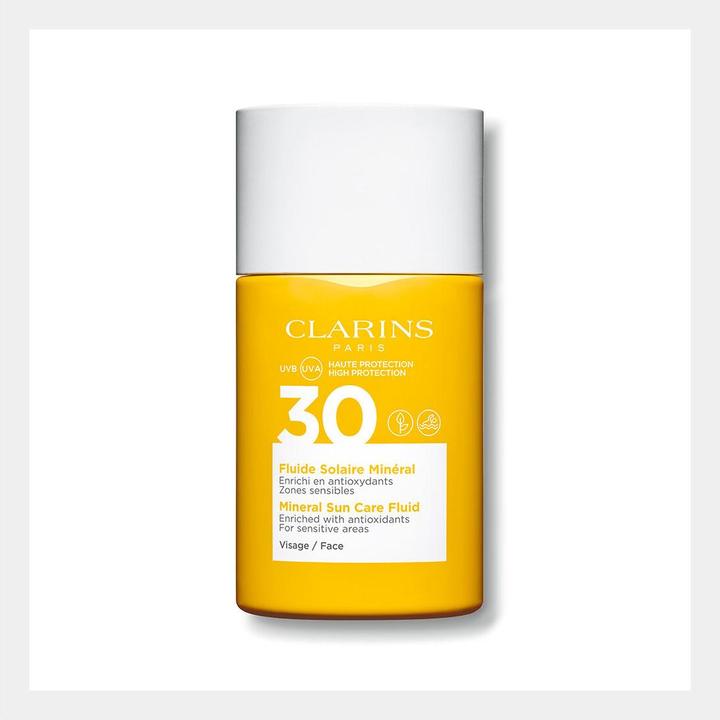 Image du produit Clarins Sun - Fluide Solaire Minéral Visage SPF30 (Crème solaire visage, SPF 30, 30 ml, 62 g)