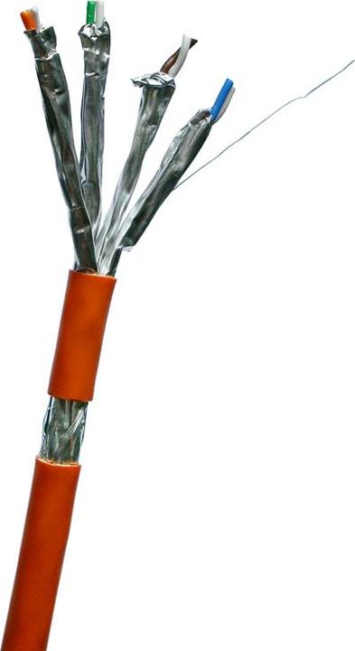 Produktbild Datacom S/FTP drÃ¡t CAT7 LSOH oranÅ¾ovÃ½ (S/FTP, CAT7, 100 m)