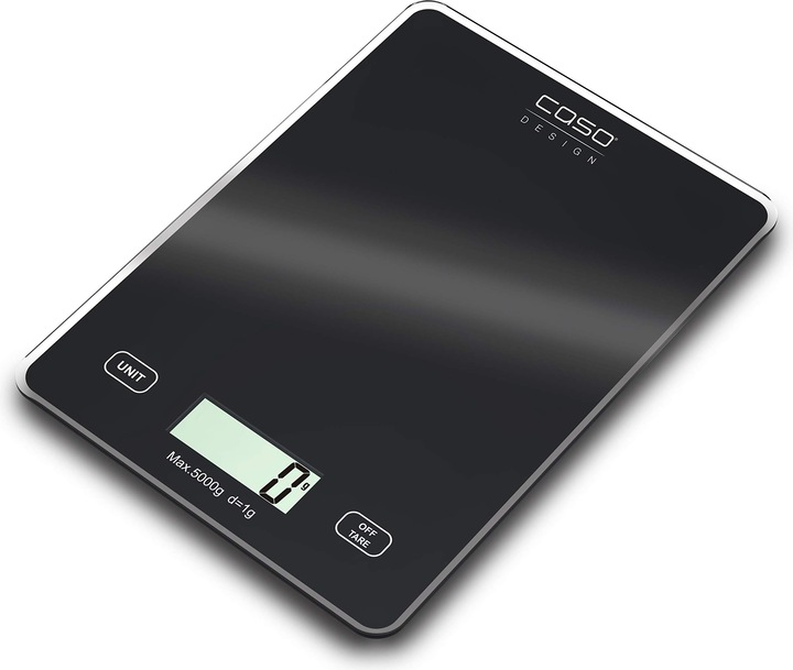 Caso Bilancia da cucina Slim Peso massimo (capacità) 5 kg, Graduazione 1 g, Nero