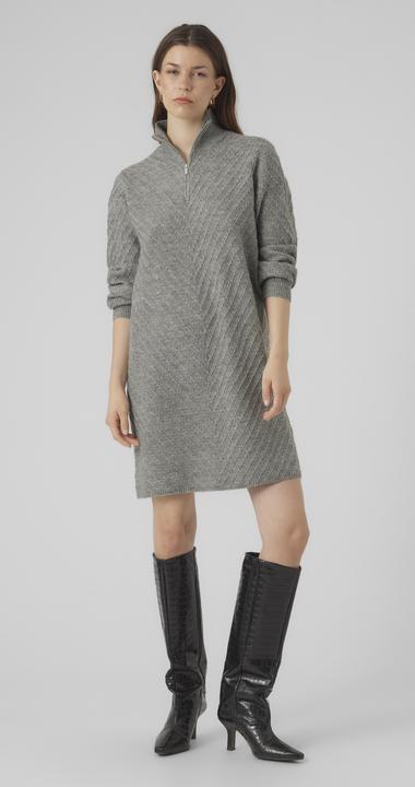 Produktbild Vero Moda VMANJASTINNA HIGHNECK ZIP DRESS GA EXC Strickkleid (XS)