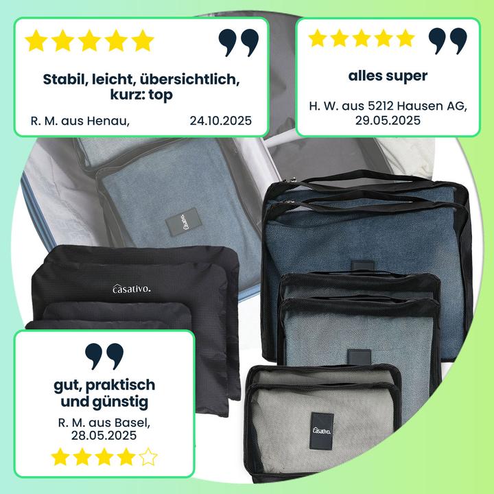 Produktbild Casativo 6er-Set Kleider-Organizer für Koffer, Reisetasche & Co., 6 Grössen