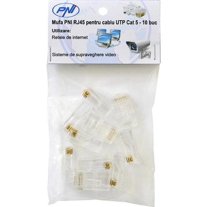 PNI RJ45 Stecker für UTP Cat5 Kabelset 10 Stk (Kabel), Netzwerkkamera Zubehör