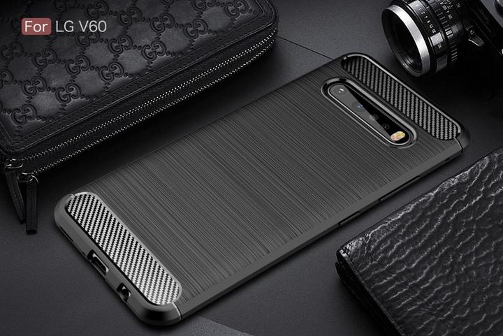 Produktbild Screenguard LG V60 ThinQ 5G Hülle Carbon Brushed Soft TPU (LG V60 ThinQ 5G)