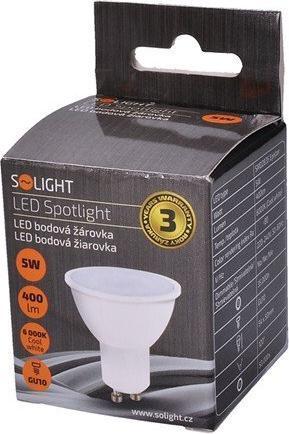 Image du produit Olight Solight LED bulb, spot, 5W, GU10, 3000K, 425lm, blanc (GU10, 400 lm)