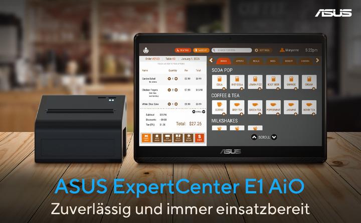 Actual product image ASUS AiO E16 E1600WKAT-U4128X N4500/4GB/128GB Touch black (15.60", 128 GB, 4 GB, DE, Intel Celeron N4500)