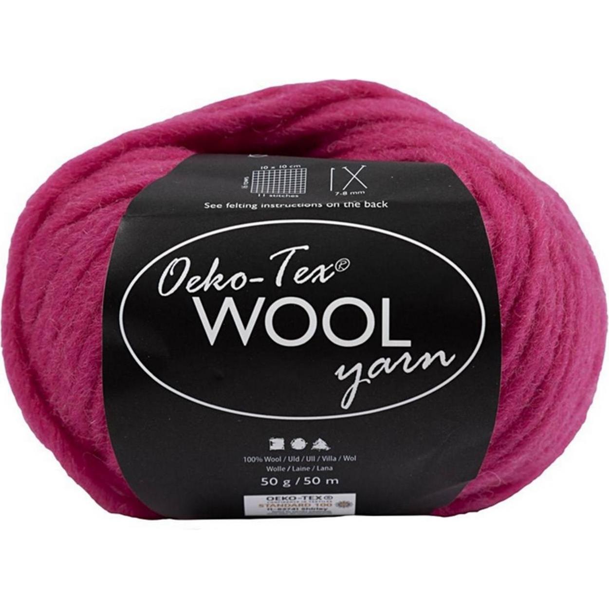 Thumbnail - Creativ Company Wolle Oeko-Tex 50 g, Pink, Garn + Wolle, Rosa