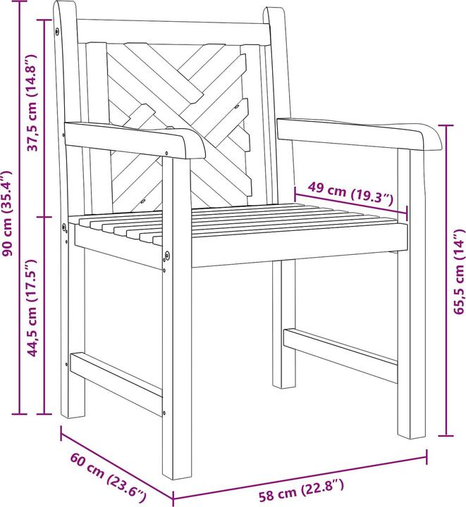 Produktbild vidaXL Gartenstuhl