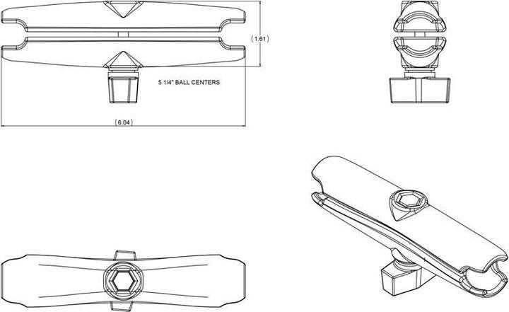 Productafbeelding Rammount Dubbele gelede arm