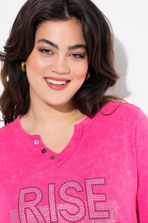Immagine prodotto Angel of Style Langarmshirt, Komfort Fit, Glitzersteinchen-Statement (50)